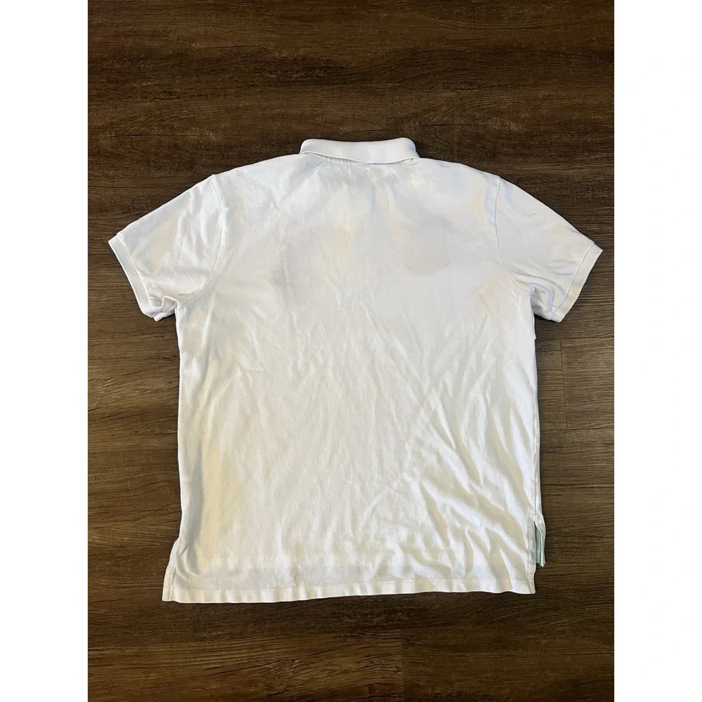 Men's Polo Ralph Lauren Shirt Big Pony Marine Supply 1967 Crest White Sz XL C21